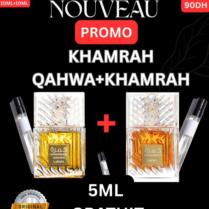 10ML : KHAMRAH + 10ML : KHAMRAH CAFE +5ML GRATUIT