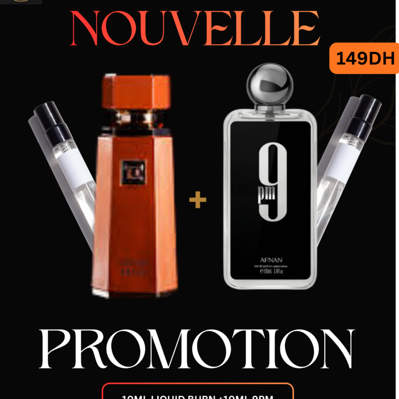 PROMOTION:10ML 9PM+10ML LIQUID BRUN